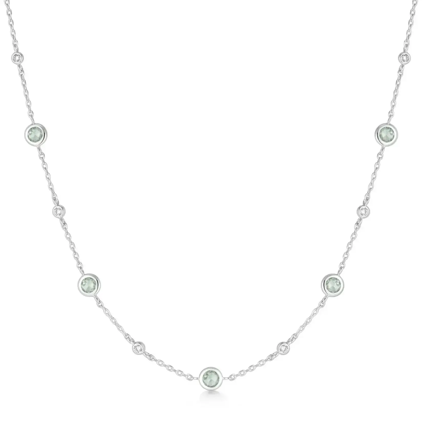 Ania Haie SS Mint Green Station Necklace 16-18"