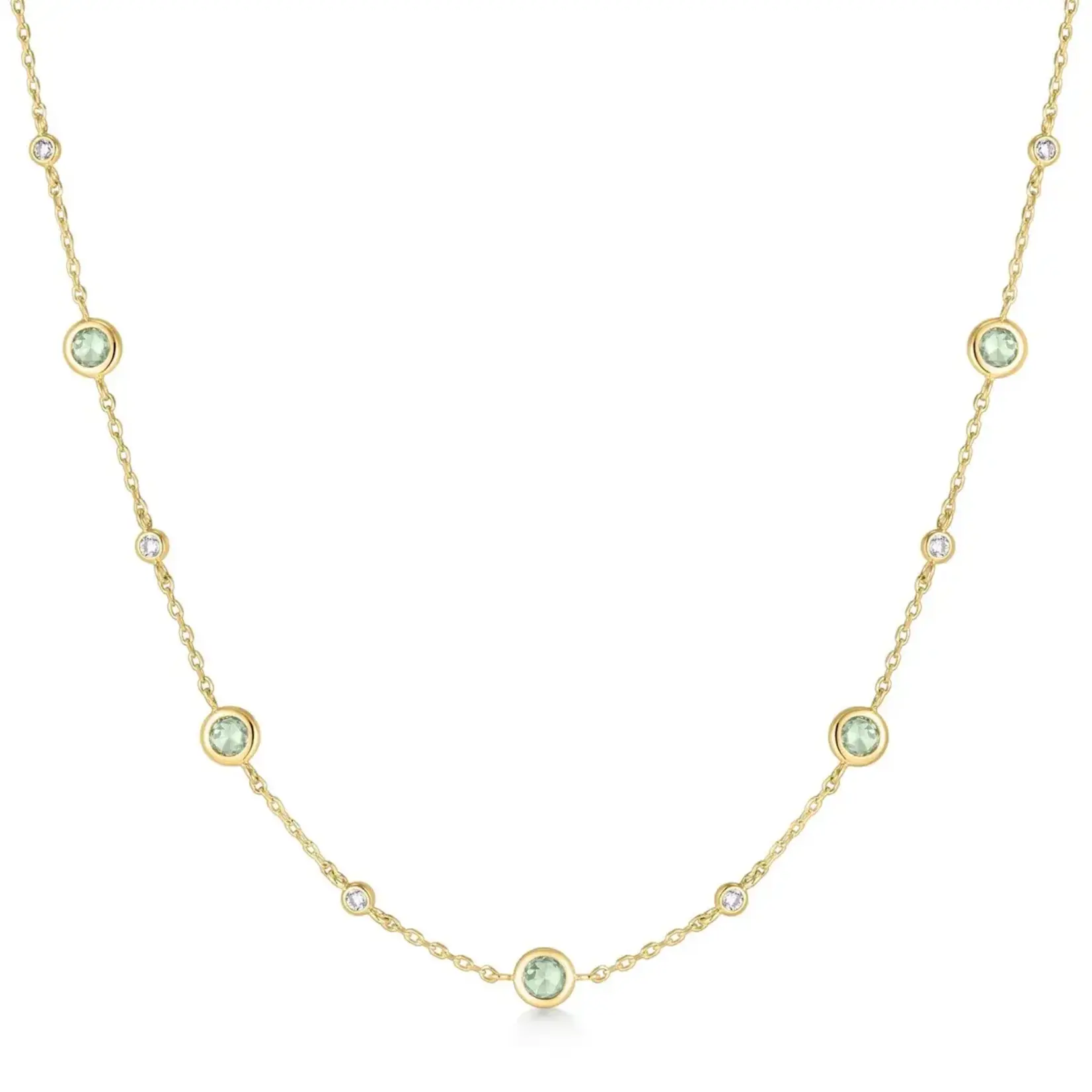 Ania Haie GP Mint Green Station Necklace 16-18"