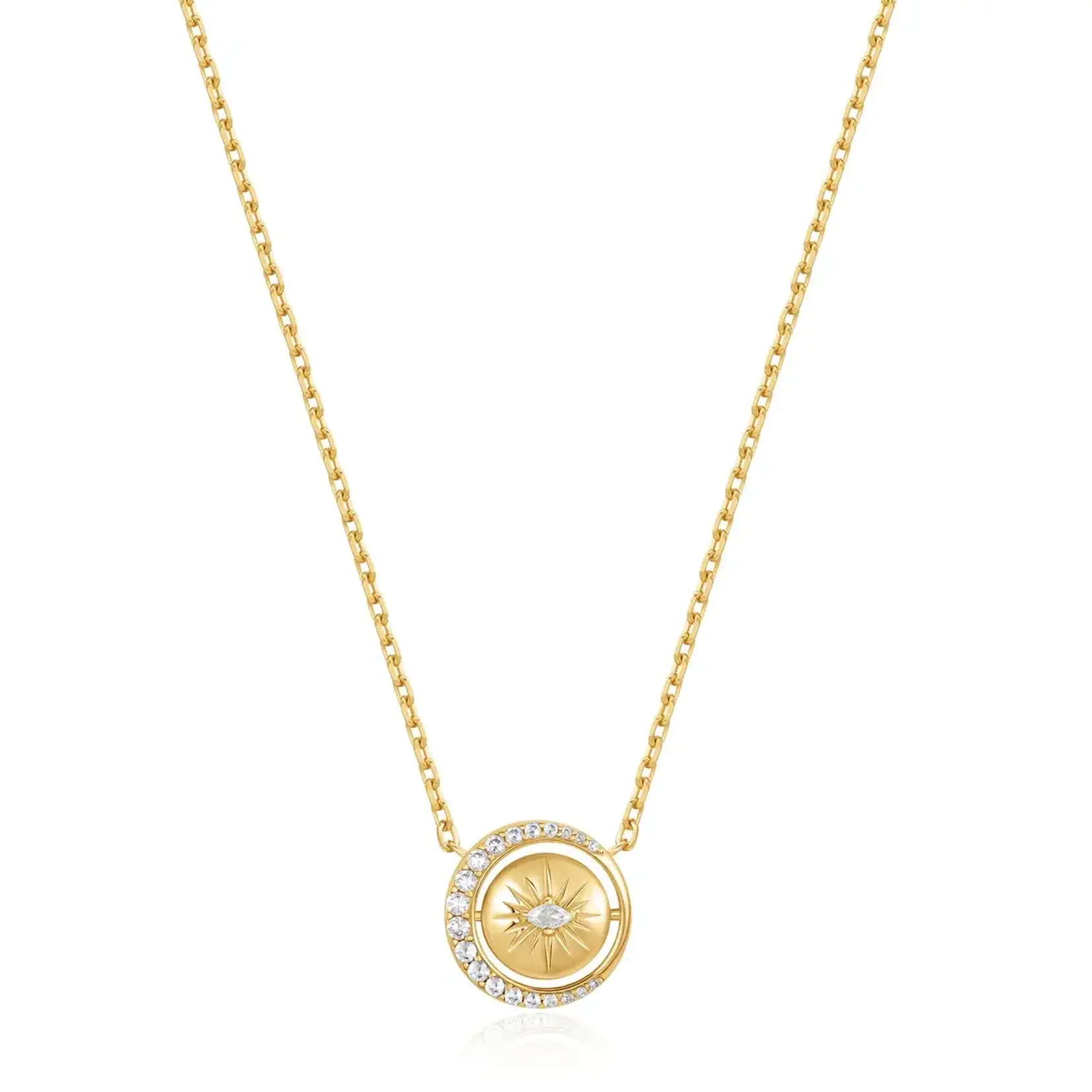 Ania Haie GP Reversible Pavé Moon Evil-Eye Necklace