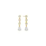 Ania Haie GP Molten Cascade Bezel-Set Teardrop Stud Earrings