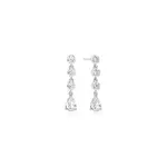 Ania Haie SS Molten Cascade Bezel-Set Teardrop Stud Earrings