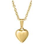 Gold Filled Gold Filled Kid's Puff Heart Necklace 13"