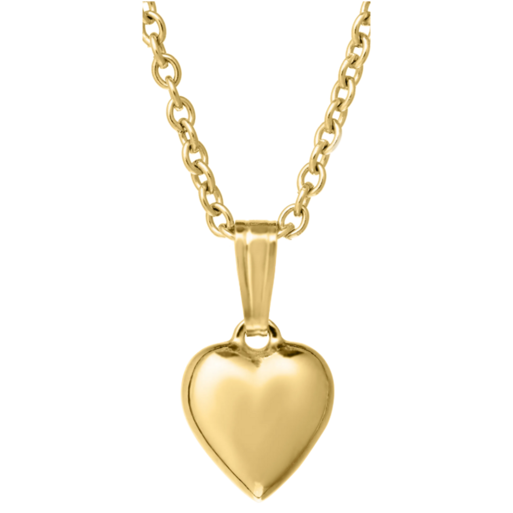 Gold Filled Gold Filled Kid's Puff Heart Necklace 13"