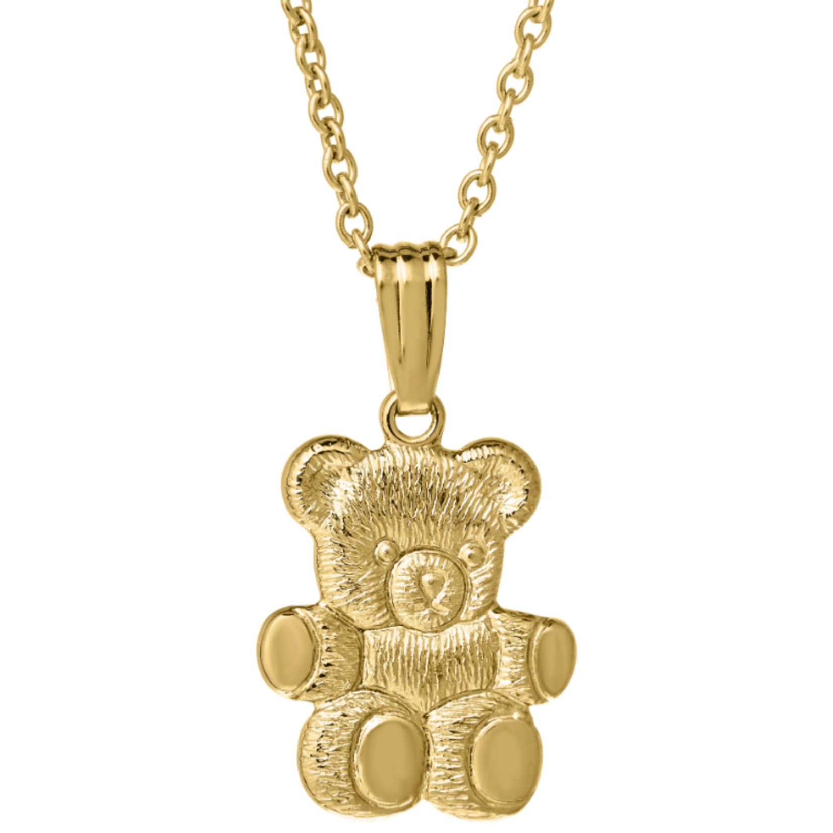 Gold Filled Gold Filled Kid's Teddy Bear Necklace 15"