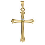 Gold Filled Gold Filled Fleury Diamond Cross 0.02 CT Pendant