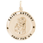 Gold Filled Gold Filled St. Anthony Necklace w/ Stainless Steel Chain 20"