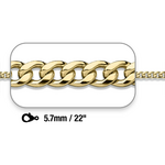 Gold Filled Gold Filled 5.7mm Curb Chain 22"