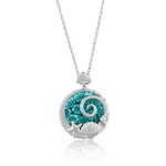 Murano Glass SS Venetian Murano Glass Shells Necklace - Teal