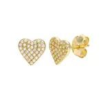 JTG Jewlery Sterling Silver GP CZ Mini Heart Suds
