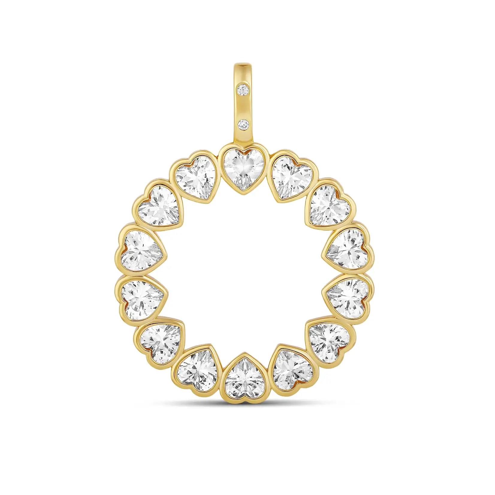 JTG Jewlery GP Brass Circle of Love Charm Two Tone