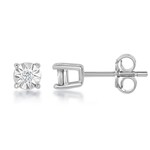 Classic of New York Sterling Silver Diamond Studs 3mm (0.02tcw)