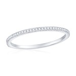 Classic of New York Sterling Silver Eternity Diamond Band