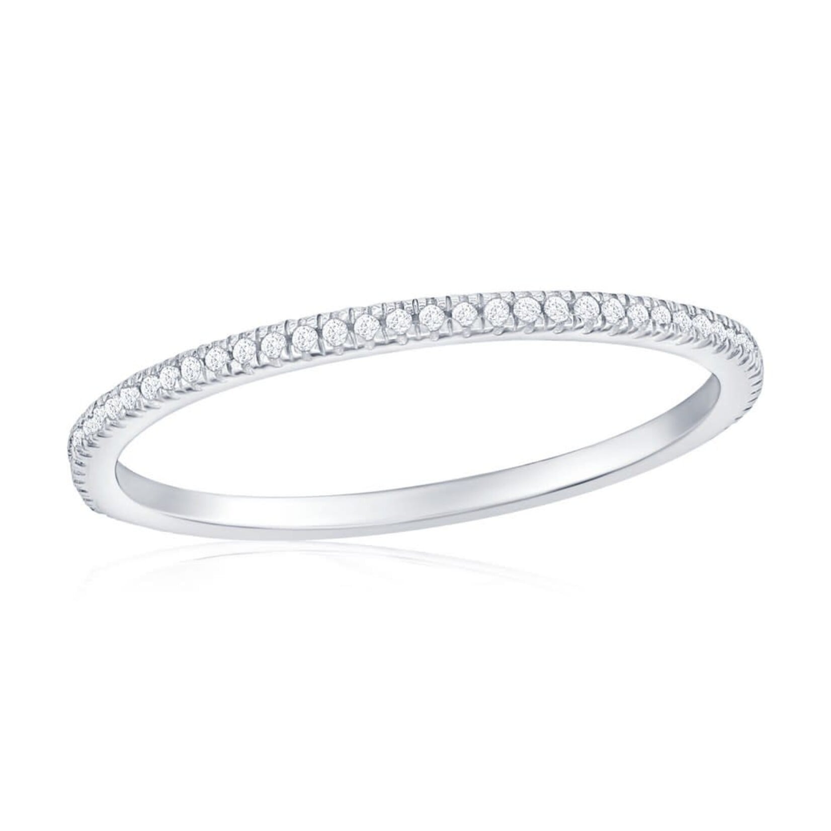 Classic of New York Sterling Silver Eternity Diamond Band