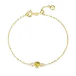Paris 1901 SS 18k GP Lab Peridot (August) Rolo Bracelet Adj. 7.5”