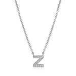 Paris 1901 SS CZ Mini Initial Z Necklace 18”