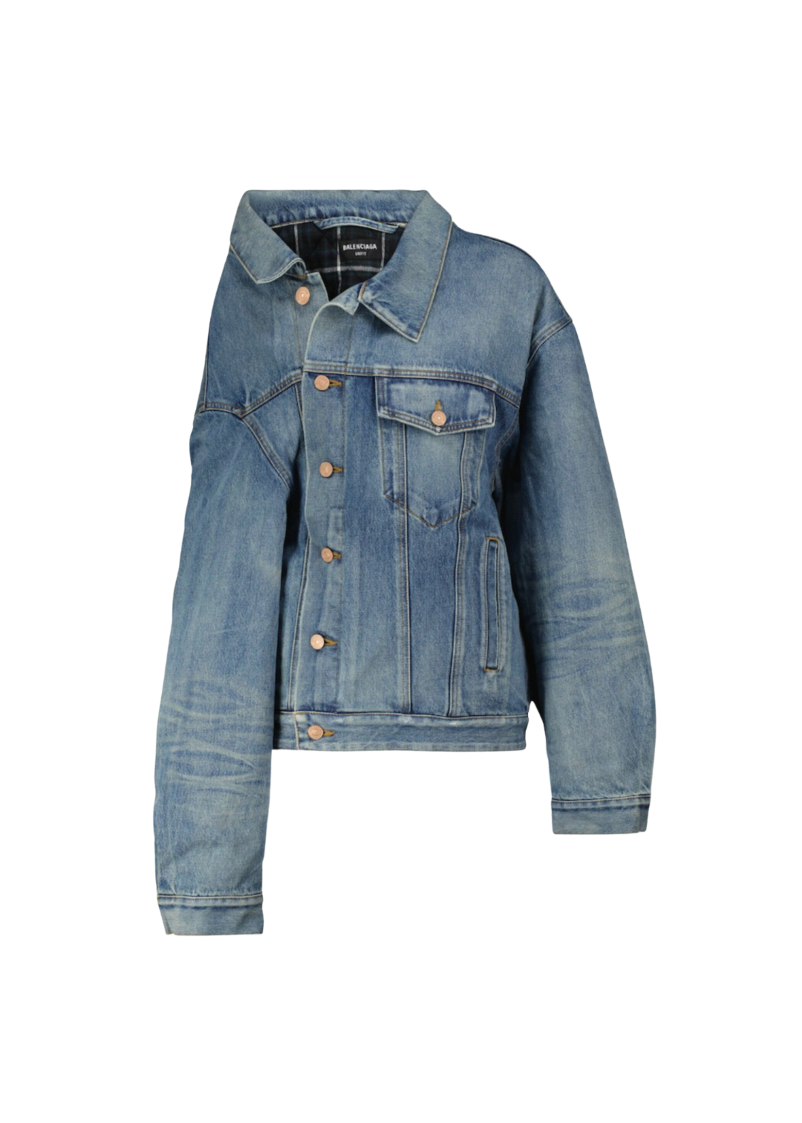 Balenciaga Oversized denim jacket 1195  liked on Polyvore featuring  outerwear jackets slouchy   Jean jacket outfits Jean jacket outfits  fall Denim jacket