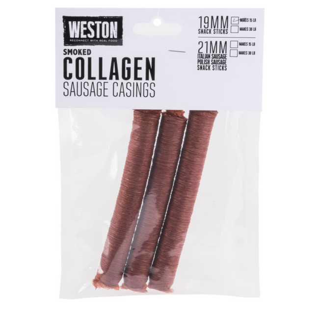 Weston Mahogany Edible Collagen Casing 19mm (for 15 lbs)
