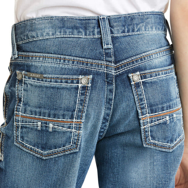 Ariat Boys B4 Relaxed Coltrane Boot Cut Jean Durango Wash