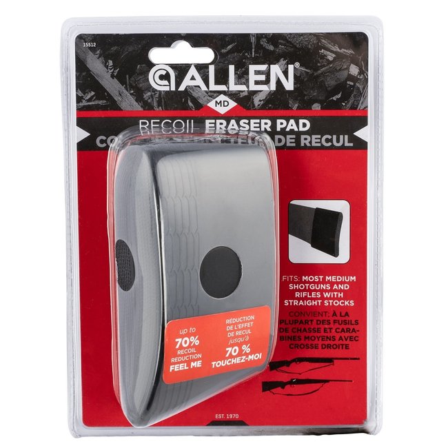 Allen Recoil Eraser Recoil Pad Medium Black Polymer