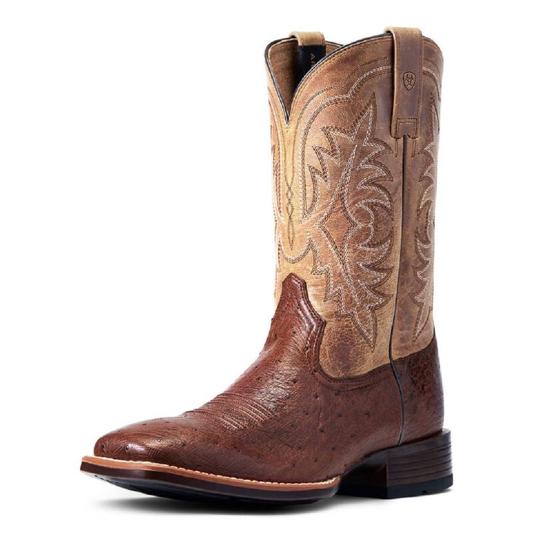 Ariat ostrich boots square toe sale