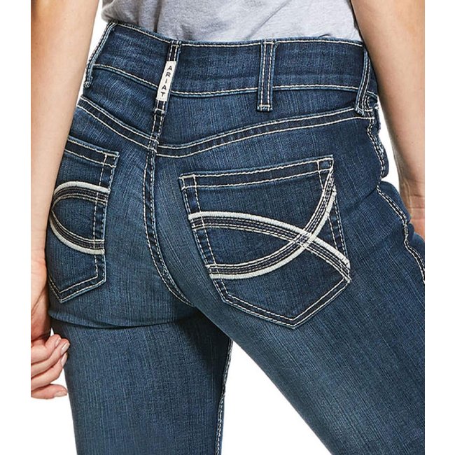 Ariat Women's REAL Mid Rise Arrow Fit Shayla Boot Cut Jean-Gemstone