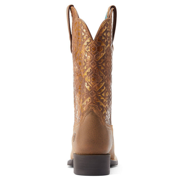 Ariat Women's Round Up Wide Square Toe Brn/CPR