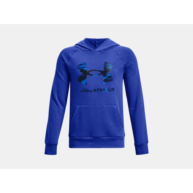 UA Boys' Rival Fleece Big Logo Fill Hoodie