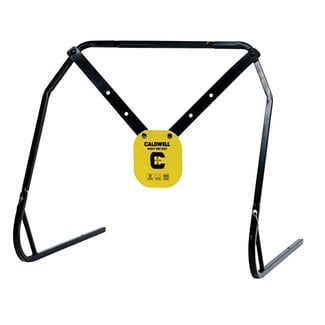 Caldwell Shooting Supplies Caldwell 1140016 Gong & Target Stand 8" Yellow AR500 Steel Gong Hanging Includes XL Strap Hangers