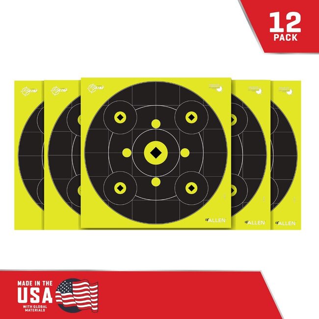 EZ-Aim Splash Reactive Bullseye Gallery Non-Adhesive 12 Pack