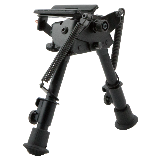 Harris Bipods BRS Swivel BR Swivel Stud, 6-9", Black Steel/Aluminum, Rubber Feet