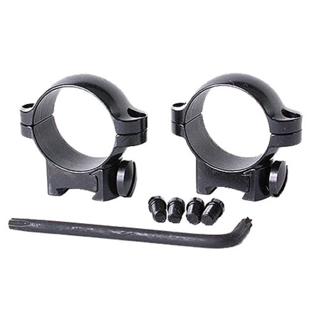 Leupold Ringmounts Rimfire Scope Ring Set .22 Rimfire Dovetail Medium 1" Tube Black Gloss Steel
