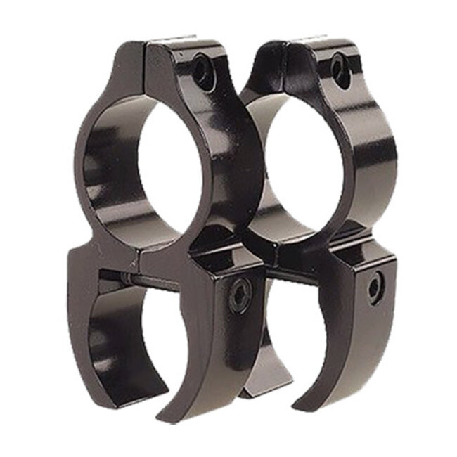 Leupold Rifleman Rimfire Scope Ring Set See-Thru For Rifle Weaver Medium 1" Tube Black Gloss Aluminum