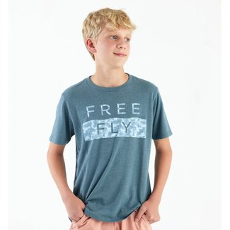 Free Fly Free Fly Youth Wave Camo Tee (Tidewater Camo)