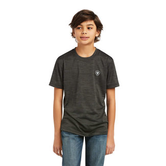 Ariat Apparel Ariat Boys' Charger Vertical Flag Short Sleeve T-Shirt - Charcoal