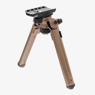 Magpul Magpul Bipod made of Aluminum with Flat Dark Earth Finish, Sling Stud Attachment, 6.30-10.30" Vertical Adjustment & Rubber Feet for AR-Platform