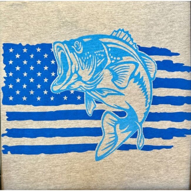 OI Bass Fishing/Flag T-Shirt