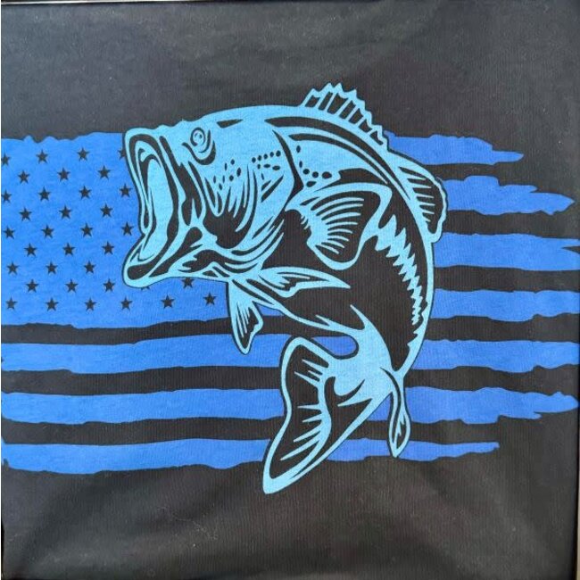 OI Bass Fishing/Flag T-Shirt
