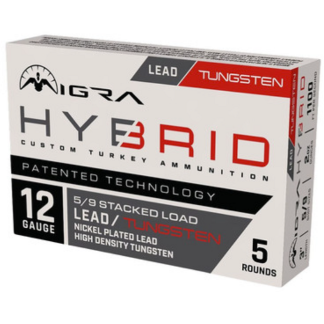 Migra Hybrid 12 Gauge 3" #5 Lead/#9 Tungsten 2oz Custom Turkey Load, 5rds