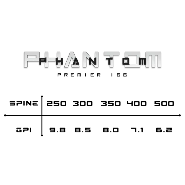 166 Phantom 250 spine 6pk fletched