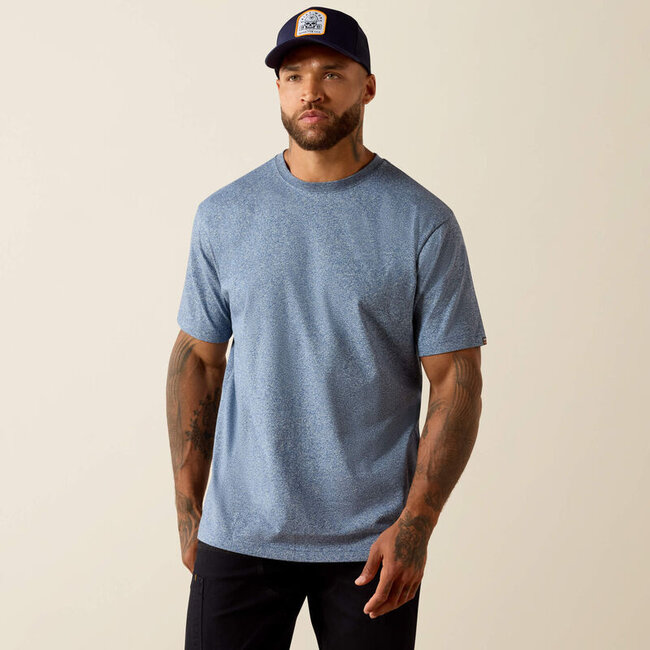 Ariat Rebar Cotton Strong Standard SS Tshirt Baleen Blue Heather XXL