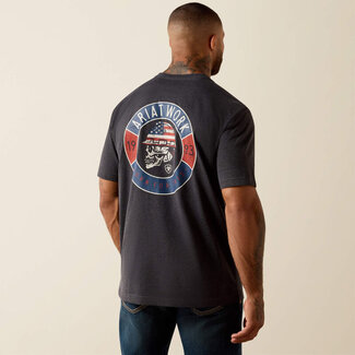 Ariat Apparel Ariat RBR Cotton Strong Skull SS Tshirt CHARCOAL HEATHER 3XL