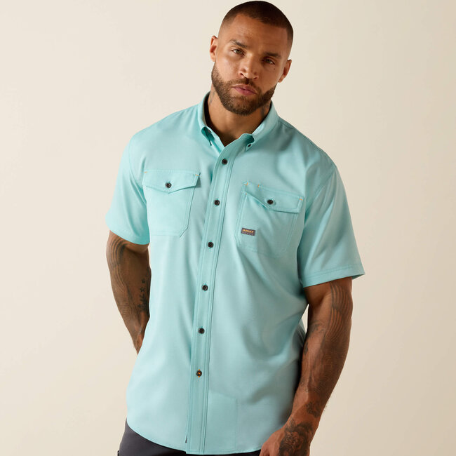 Ariat RBR Made TGH Venttek Durastr SS Wrk Shirt AQUARELLE 3XL