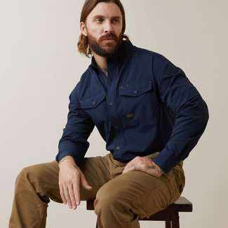 Ariat Apparel M's - Rebar Made Tough VentTEK DuraStretch Work Shirt - Navy S