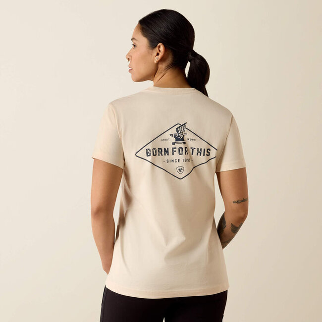 Ariat RBR Cotton Strong Anvil Logo SS Tshirt WHISPER PINK XL