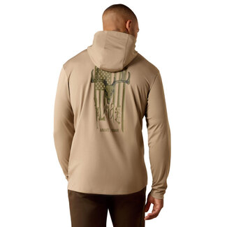 Ariat Apparel Rebar Sunblocker Outdoor Hooded Long Sleve Blue XXL