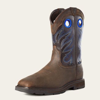 ariat MNS Groundwork Waterproof Wide Square Toe Steel Toe Work BootDDARK BROWN 10
