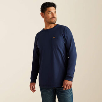 ariat MNS RBR CTN STRNG STND PKT SS TSHRT NVYH XL R - Spring 2025