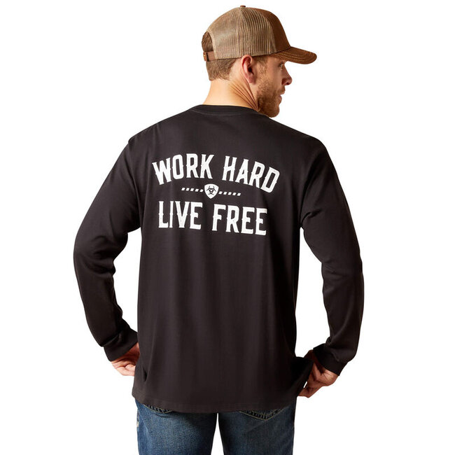 MNS Rebar Cotton Strong WHLF Shield Long Sleeve T-Shirt STEEL GREEN LG