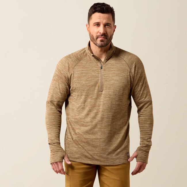 MNS Rebar Gridwork Baselayer 1/4 Zip Watch Window T-Shirt CARIBOU MED