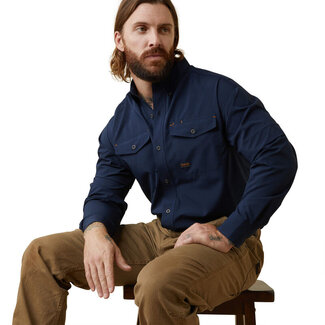 M's - Rebar Made Tough VentTEK DuraStretch Work Shirt - Navy